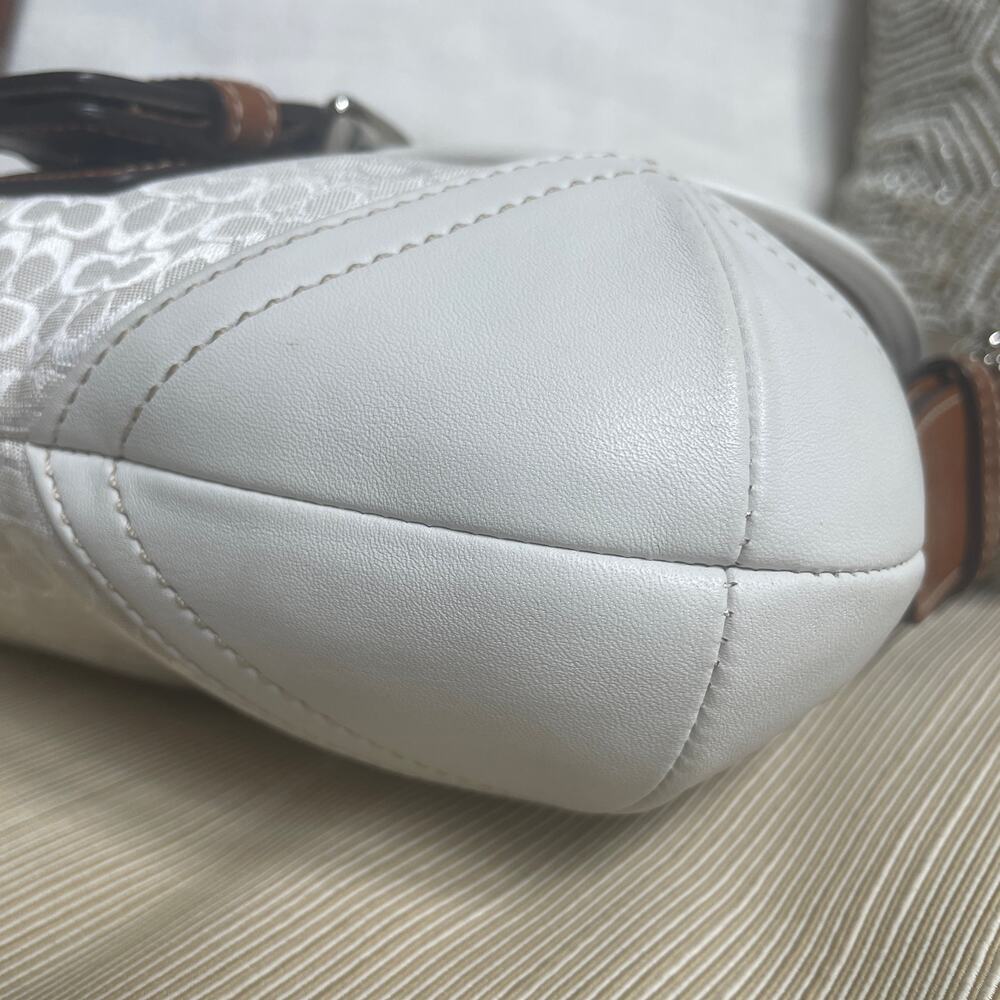 Coach Soho Mini White Signature Flap Bag | 12303 Jacquard & Leather Y2K - Picture 6 of 8